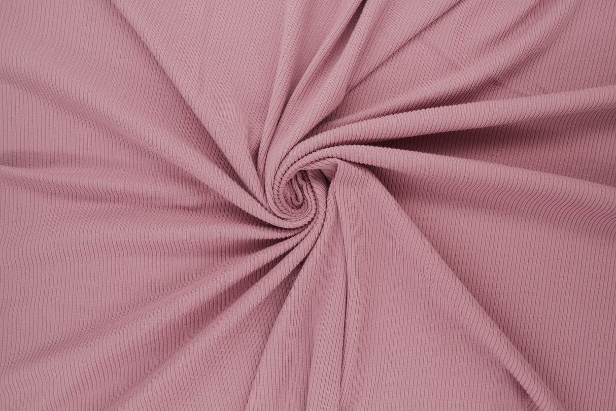 Rib Solid Stretch Knit Fabric