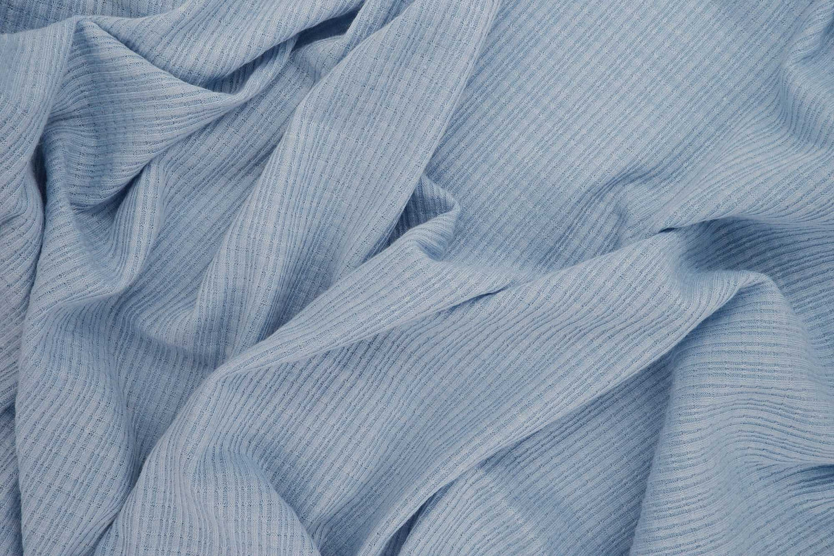 1 Yard Polyester Rayon Spandex Pointelle Two Tone Rib Knit Fabric Soft Stretch 58/60" Width