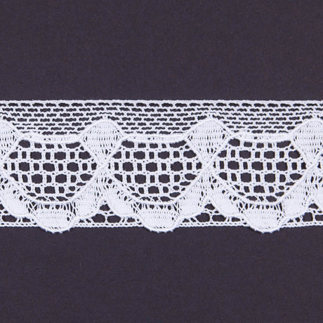 2.25" White Cotton European Crochet Trim
