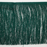 European Chainette Fringe Trim - 8" - Emerald Green - Lindsay Collection