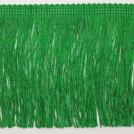 European Chainette Fringe Trim - 4" - Green - Lindsay Collection