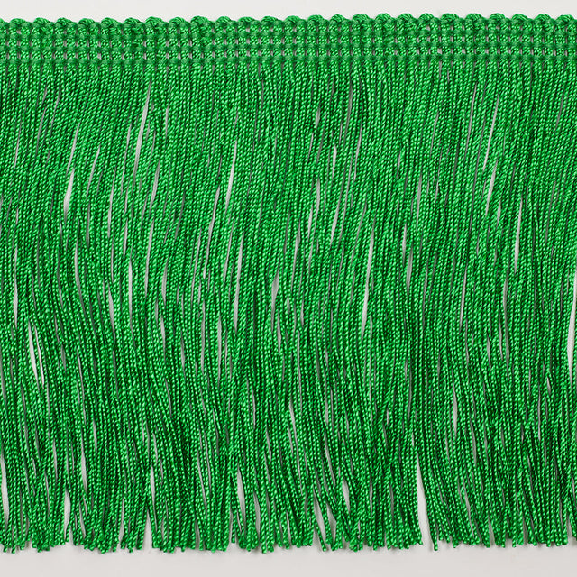 European Chainette Fringe Trim - 4" - Green - Lindsay Collection