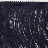 European Chainette Fringe Trim - 4" - Dark Blue - Lindsay Collection