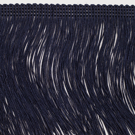 European Chainette Fringe Trim - 4" - Dark Blue - Lindsay Collection