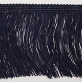 European Chainette Fringe Trim - 4" - Dark Blue - Lindsay Collection