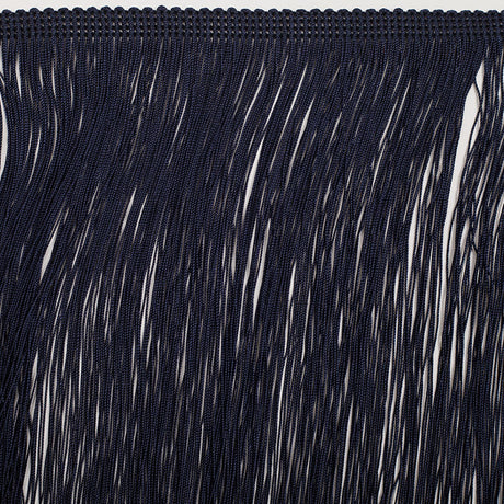 European Chainette Fringe Trim - 8" - Dark Blue - Lindsay Collection