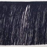 European Chainette Fringe Trim - 8" - Dark Blue - Lindsay Collection