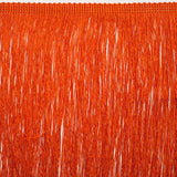 European Chainette Fringe Trim - 8" - Orange - Lindsay Collection