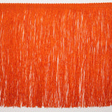 European Chainette Fringe Trim - 8" - Orange - Lindsay Collection