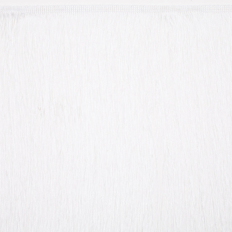 European Chainette Fringe Trim - 16" - White - Lindsay Collection