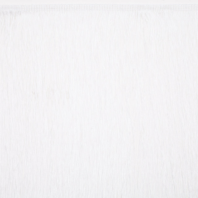 European Chainette Fringe Trim - 16" - White - Lindsay Collection