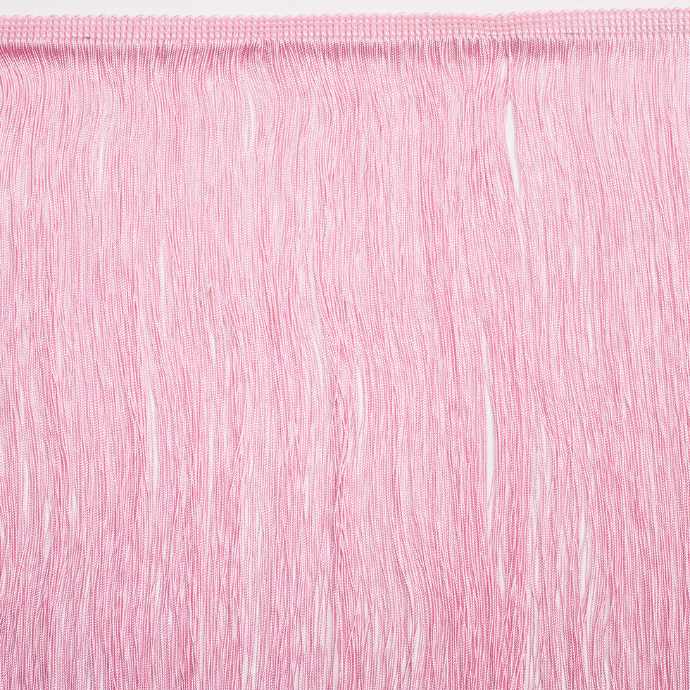 European Chainette Fringe Trim - 16" - Light Pink - Lindsay Collection