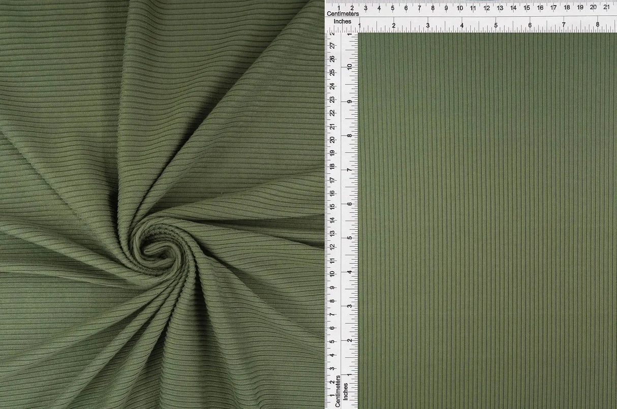 1 Yard 4x2 Yummy Rib Knit Fabric 170 GSM, 58/60? Wide Polyester Spandex Blend
