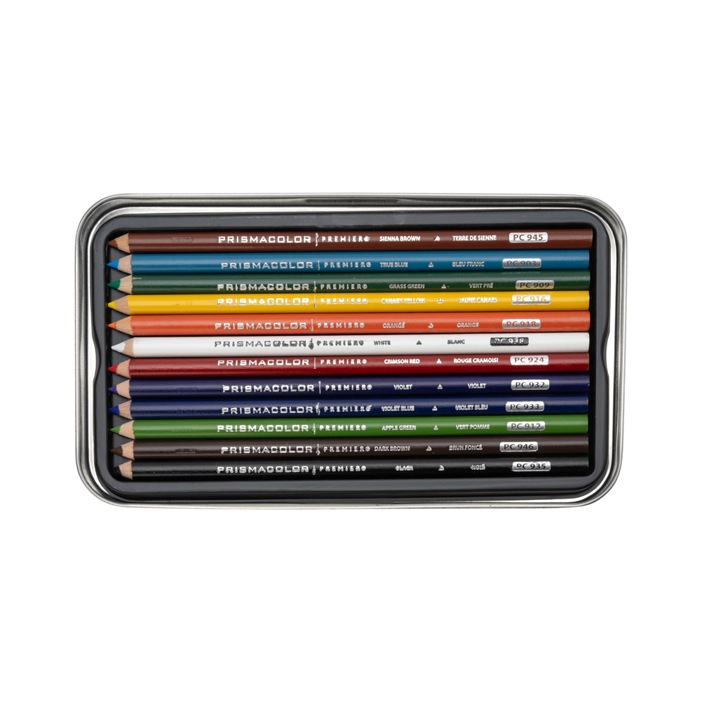 Prismacolor Premier Colored Pencil Set with Tin - 12 Assorted Colors
