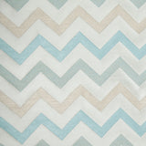 Ivory/Aqua Bold Chevron Jacquard