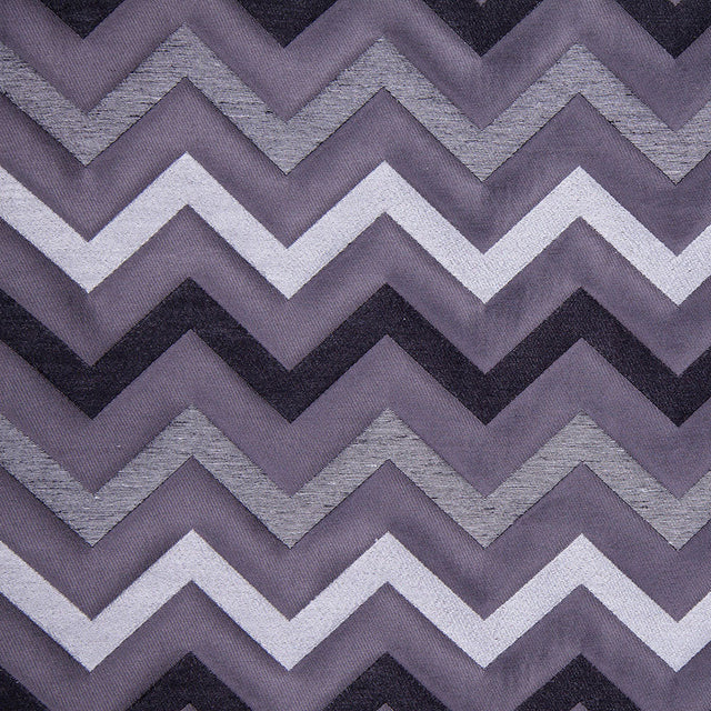 Gray/Black Bold Chevron Jacquard