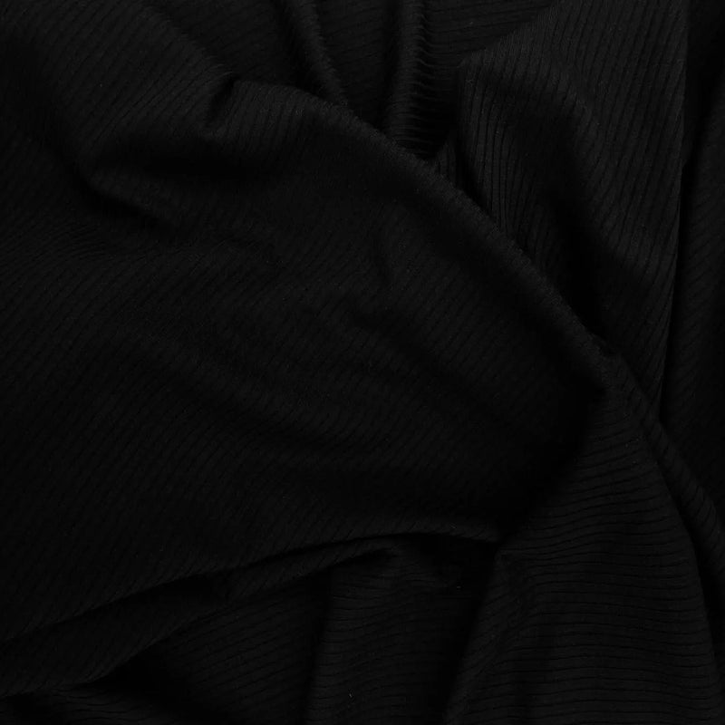 1 Yard Polyester Spandex Rib Knit Fabric Solid Stretch Soft Texture 54/56" Width