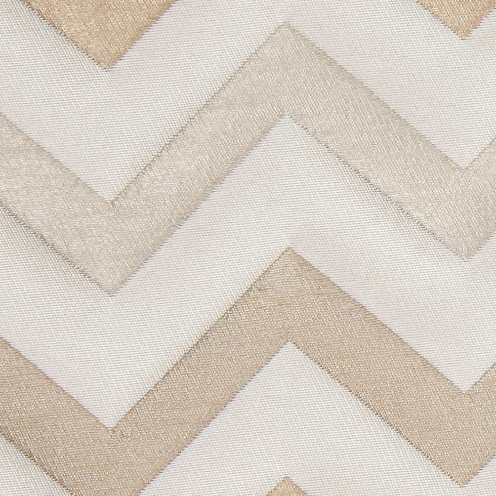 Ivory/Gold Bold Chevron Jacquard