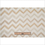 Ivory/Gold Bold Chevron Jacquard