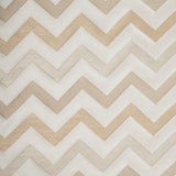 Ivory/Gold Bold Chevron Jacquard