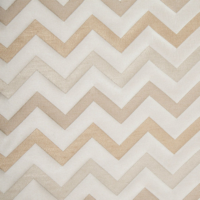 Ivory/Gold Bold Chevron Jacquard