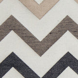 Beige/Black Bold Chevron Jacquard