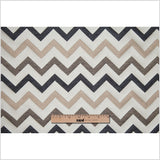 Beige/Black Bold Chevron Jacquard