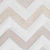 Ivory/Champagne Bold Chevron Jacquard