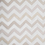 Ivory/Champagne Bold Chevron Jacquard