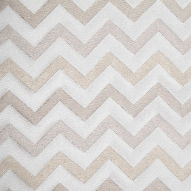 Ivory/Champagne Bold Chevron Jacquard
