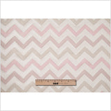 Beige/Pink Bold Chevron Jacquard