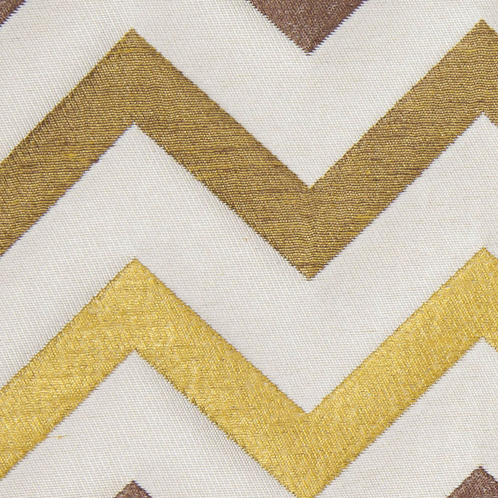 Chartreuse/Brown Bold Chevron Jacquard