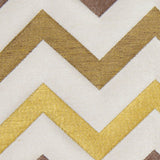Chartreuse/Brown Bold Chevron Jacquard