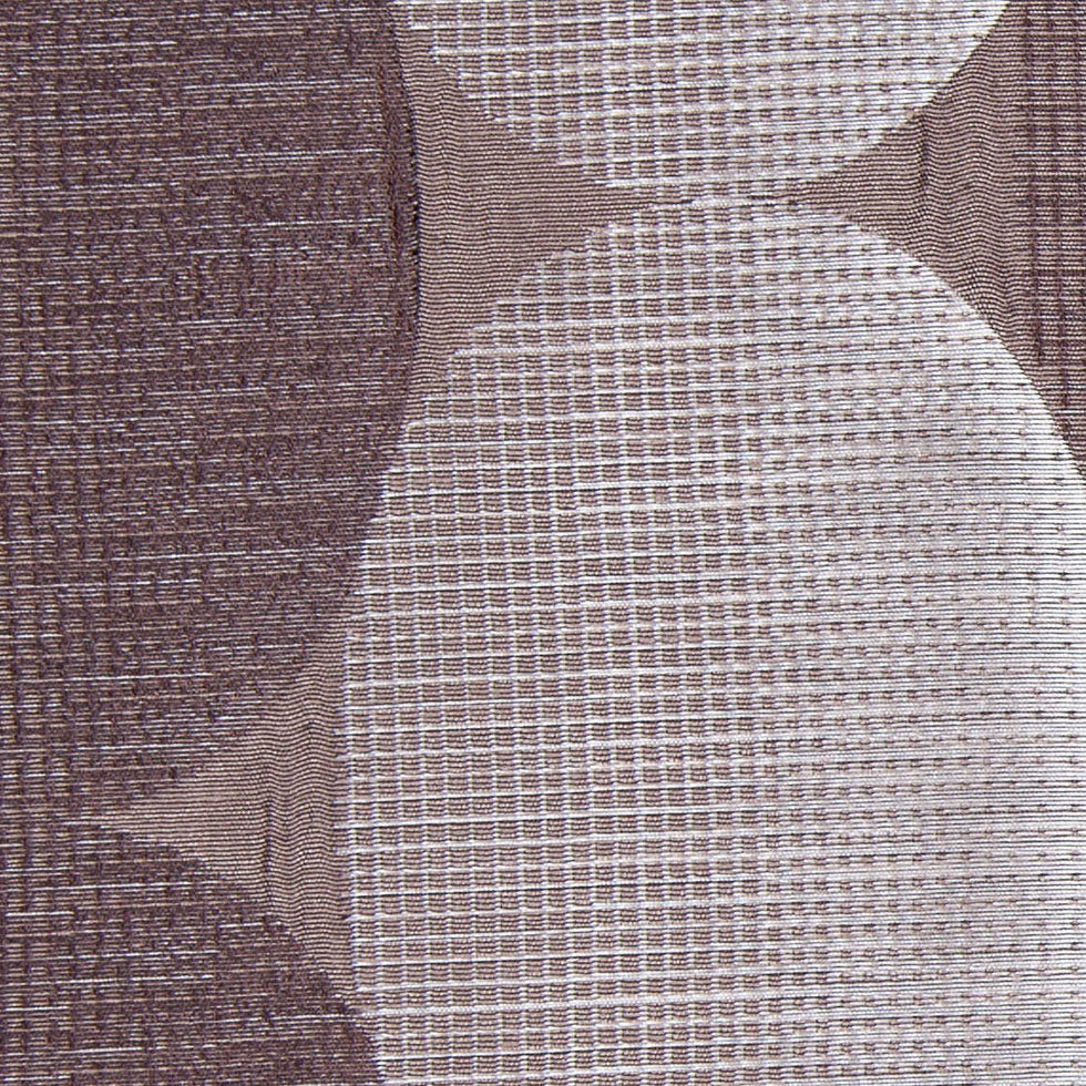 Taupe Rows of Ovals Textured Jacquard