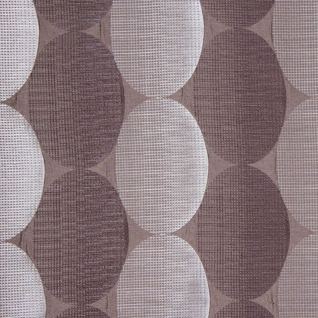 Taupe Rows of Ovals Textured Jacquard