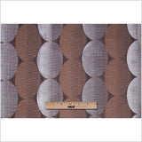 Espresso Rows of Ovals Textured Jacquard