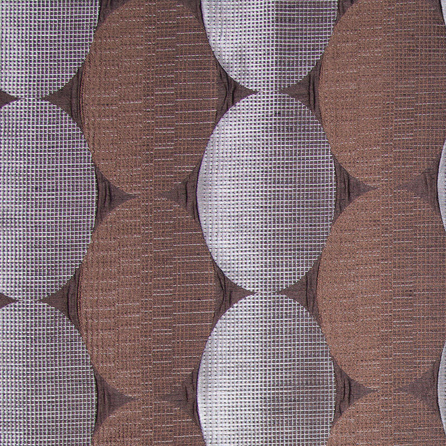Espresso Rows of Ovals Textured Jacquard
