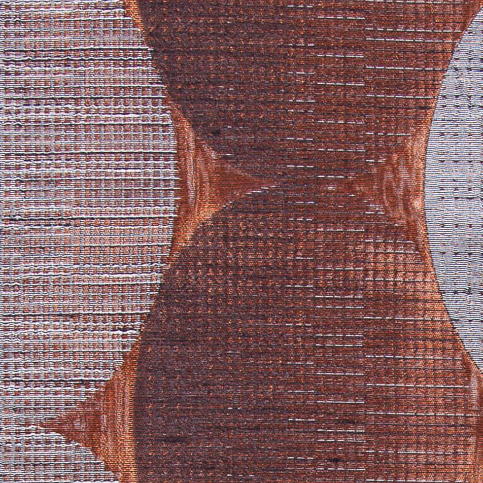 Henna/Gray Rows of Ovals Textured Jacquard