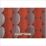 Rust/Taupe Rows of Ovals Textured Jacquard