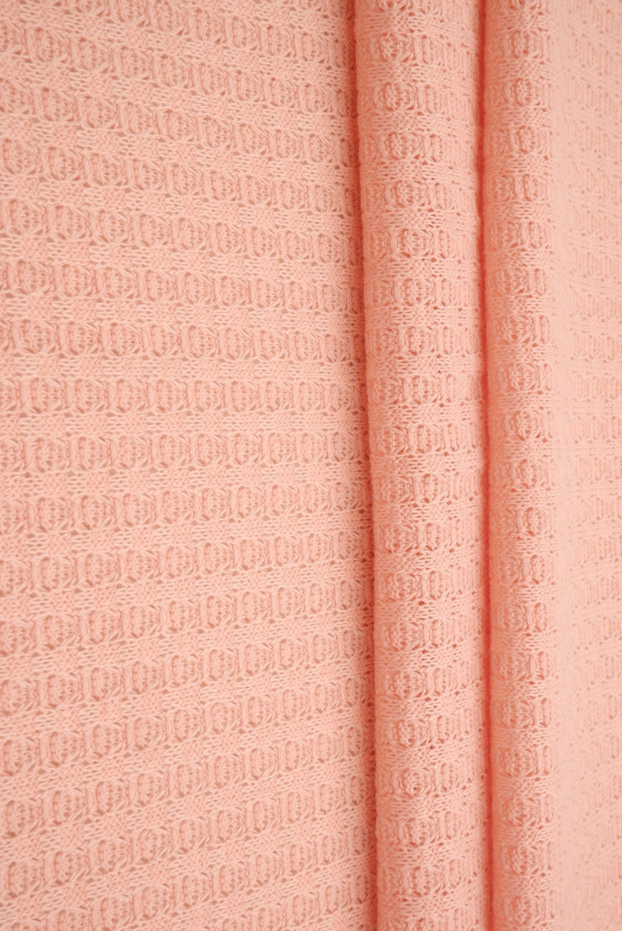 Waffle Stretch Knit Fabric Solid