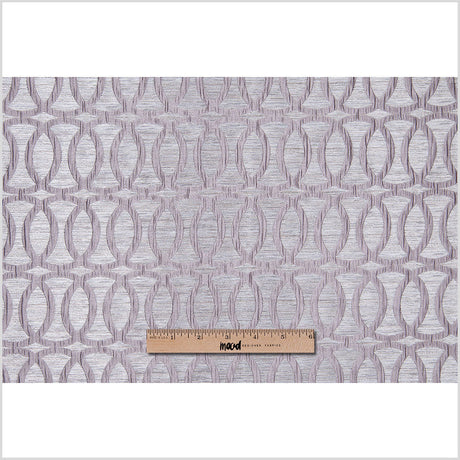 Silver Entwined Circles Brocade