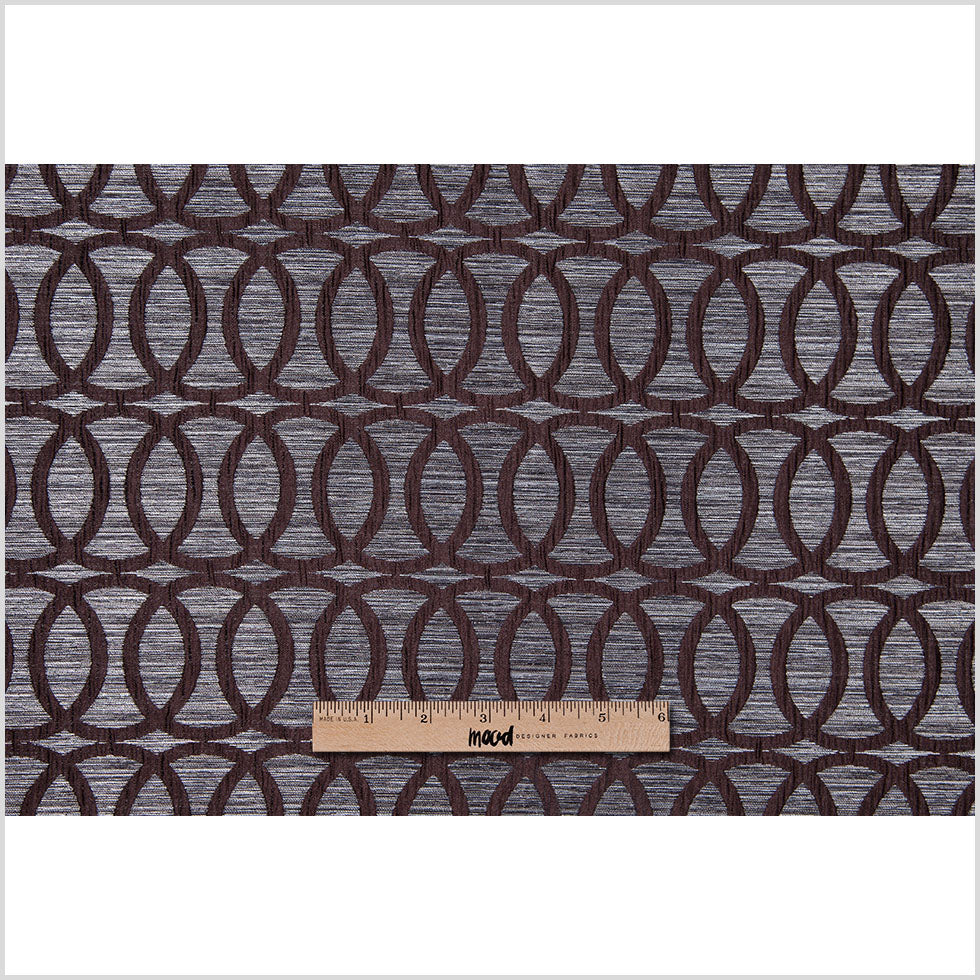 Brown Entwined Circles Brocade