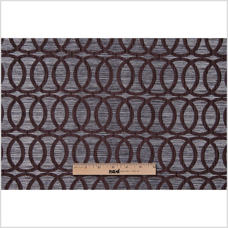 Brown Entwined Circles Brocade