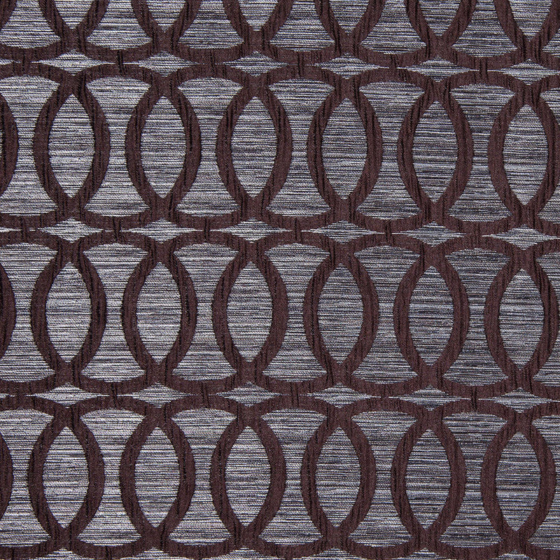 Brown Entwined Circles Brocade