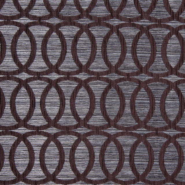 Brown Entwined Circles Brocade