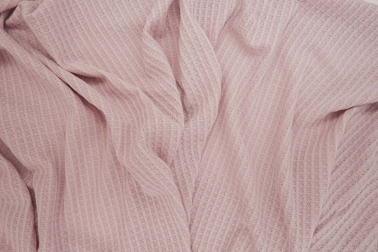 Waffle Stretch Knit Fabric Solid