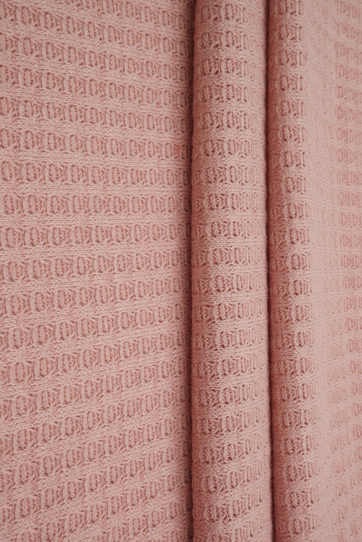 Waffle Stretch Knit Fabric Solid