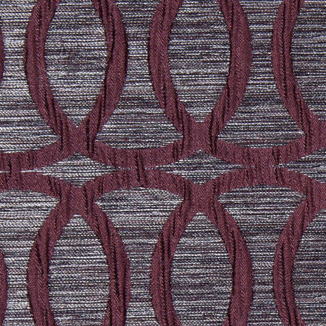 Burgundy Entwined Circles Brocade