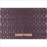 Burgundy Entwined Circles Brocade
