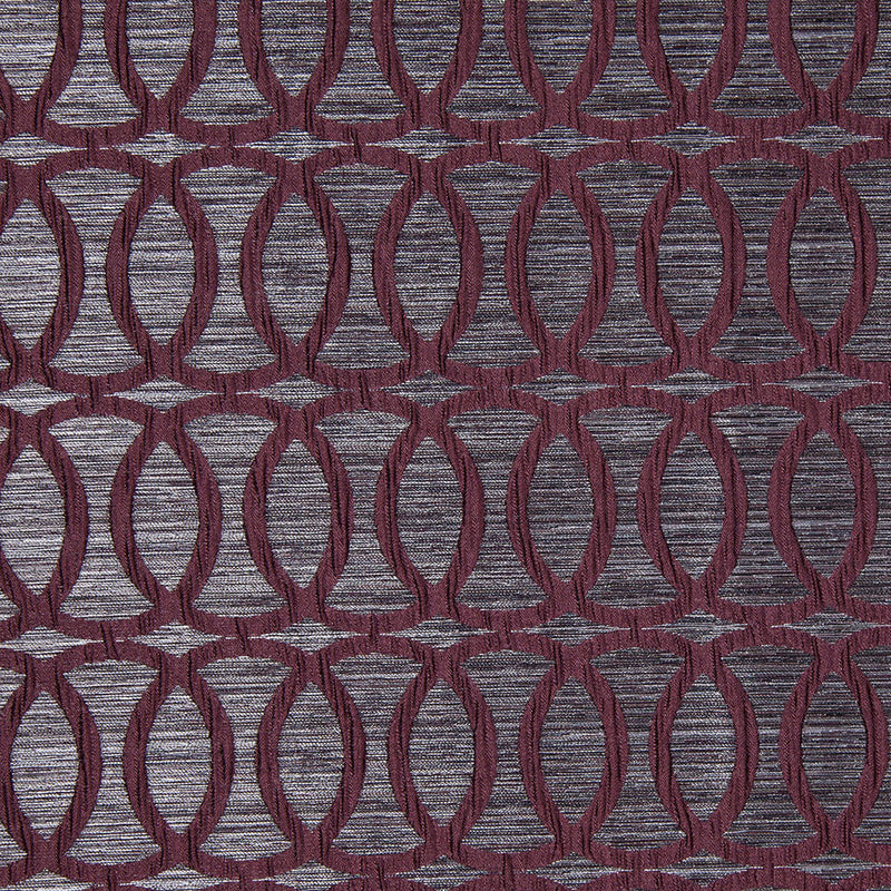 Burgundy Entwined Circles Brocade